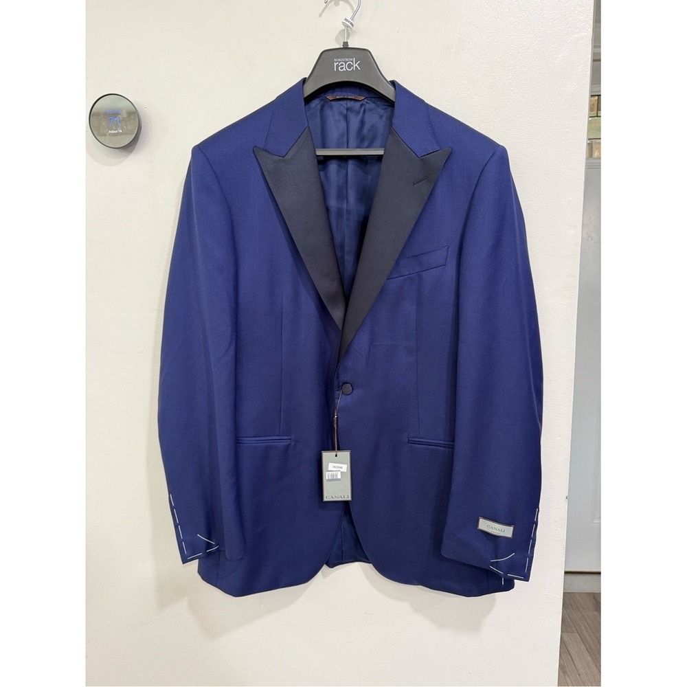 NWT Canali Siena Regular Fit Blue Super 130s Wool Tuxedo SZ EU 54L / US 44L BLUE